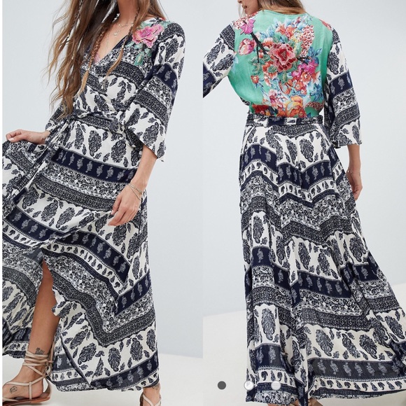 Aratta Dresses & Skirts - NWT $190 Aratta Embroidered Maxi Wrap Dress Sz S